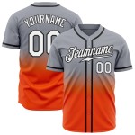 Fade Custom Jersey Orange-Black Gray Fashion White Baseball Authentic Fade Custom Jersey Orange-Black Gray Fashion White Baseball Authentic