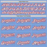Fashion Custom White-Red Jersey Fade Light Baseball Blue Authentic