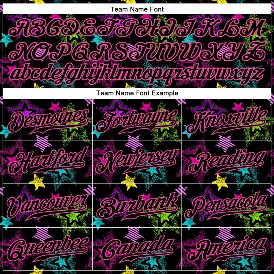 Pattern 3D Custom Black-Pink Authentic Stars Jersey Colorful Graffiti Creative Baseball Pattern 3D Custom Black-Pink Authentic Stars Jersey Colorful Graffiti Creative Baseball