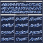 Gray-White Jersey Baseball Custom Navy Authentic