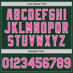 Custom Authentic Jersey Pink-White Baseball Green