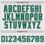Sleeves Baseball Pinstripe Green-Black Kelly White Jersey Custom Raglan Authentic Black