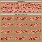 Gold Authentic Old Jersey Baseball Custom Red-White
