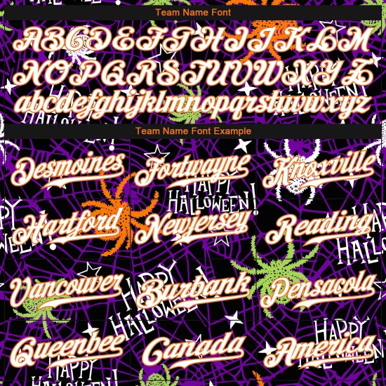 3D Jersey Authentic Baseball Happy Halloween Spiders Pattern Custom