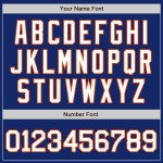 Baseball Authentic Jersey White-Orange Royal Custom