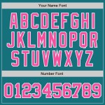 Custom Jersey Baseball Pink-White Teal Authentic