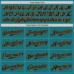 Teal Jersey Gold Authentic Baseball Black-Old Custom