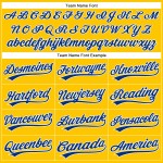 Custom Yellow Royal-White Authentic Baseball Jersey