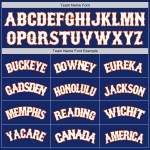 Baseball Authentic Jersey White-Orange Royal Custom
