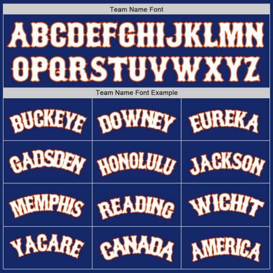 Baseball Authentic Jersey White-Orange Royal Custom