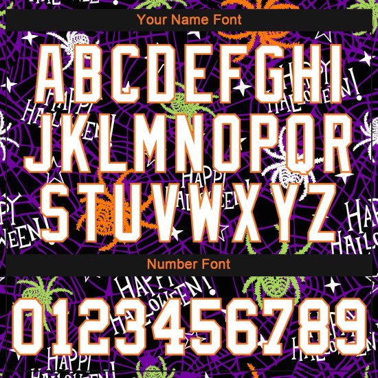 3D Jersey Authentic Baseball Happy Halloween Spiders Pattern Custom