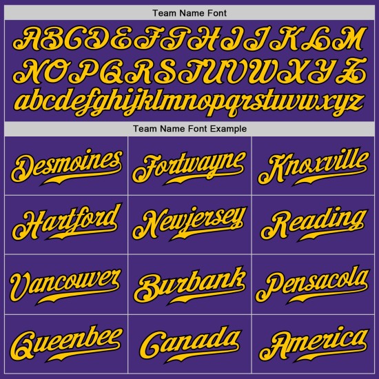Authentic Fashion Custom Purple Jersey Gold-Black Baseball Fade