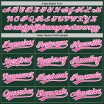 Custom Authentic Jersey Pink-White Baseball Green