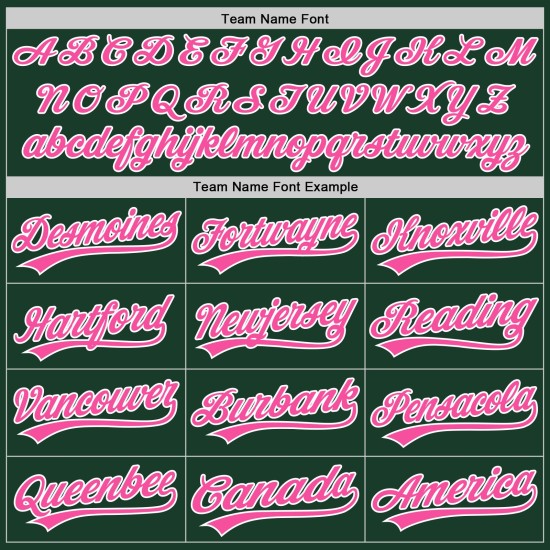 Custom Authentic Jersey Pink-White Baseball Green