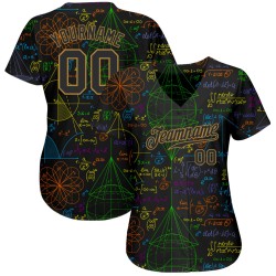 Pattern Design Custom Baseball Math Jersey Authentic 3D