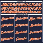 Orange-White Baseball Jersey Custom V-Neck Cropped Navy Women's