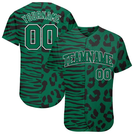 Stripe Authentic Jersey Leopard Design Custom Skin Baseball 3D Pattern Zebra