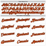 Cropped Baseball Custom Women's White Jersey Orange-Black V-Neck
