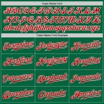 Red-White Baseball Jersey Green Authentic Kelly Custom