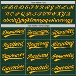 Green Authentic Baseball Custom Gold-Black Jersey