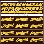 Custom Sleeveless Jersey Authentic Brown Gold-White Baseball