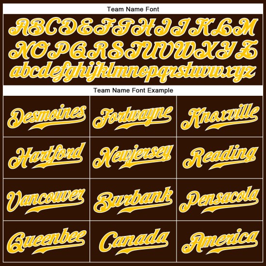 Custom Sleeveless Jersey Authentic Brown Gold-White Baseball