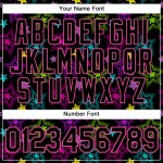 Pattern 3D Custom Black-Pink Authentic Stars Jersey Colorful Graffiti Creative Baseball Pattern 3D Custom Black-Pink Authentic Stars Jersey Colorful Graffiti Creative Baseball