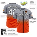 Fade Custom Jersey Orange-Black Gray Fashion White Baseball Authentic Fade Custom Jersey Orange-Black Gray Fashion White Baseball Authentic